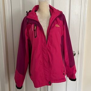 Pink and Purple Outdoor Rain Jacket